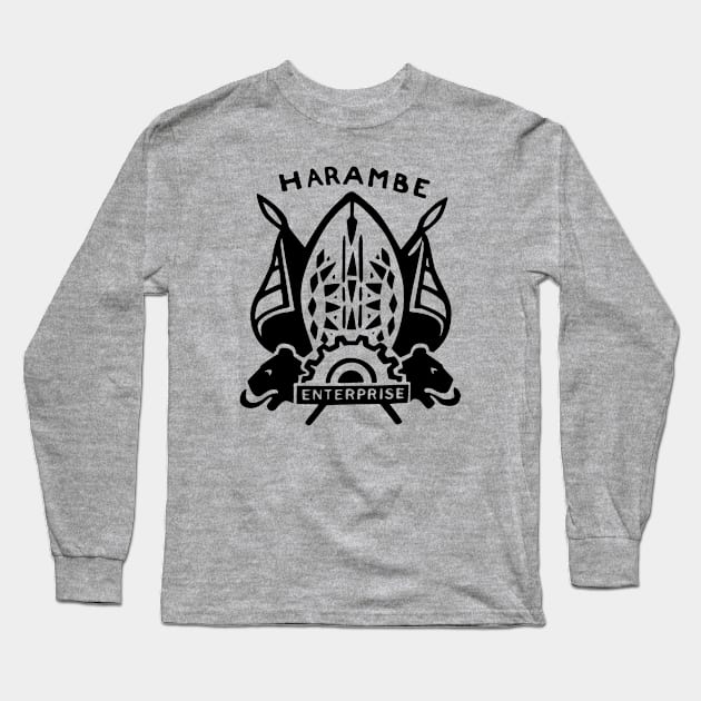 Harambe Crest Long Sleeve T-Shirt by Mouse Magic with John and Joie